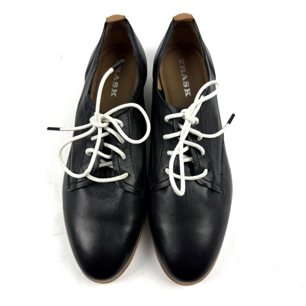 Trask Oxford Shoes‎ 9 Soft Black Leather Lace Up Comfort Preppy Womens Brand New